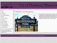 Tablet Screenshot of cityofhamburgmn.com